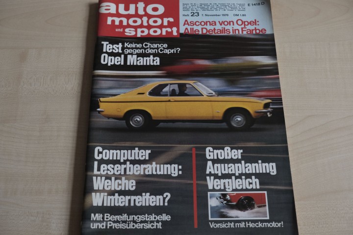 Deckblatt Auto Motor und Sport (23/1970)